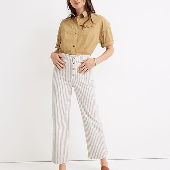 Madewell Slim Emmitt Wide Leg Crop Pants Women's Size 33 - Picture 1 of 12